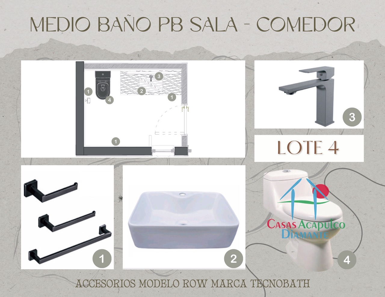 Paradiso Residences Ensueño 4 - Modelo accesorios baños 7